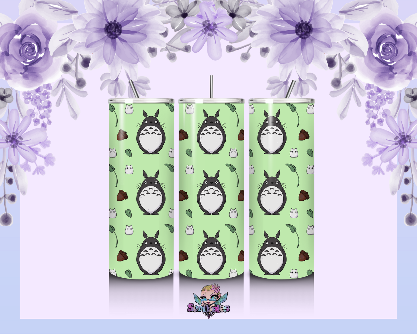Totoro 20oz Skinny Tumbler Design | Digital Download