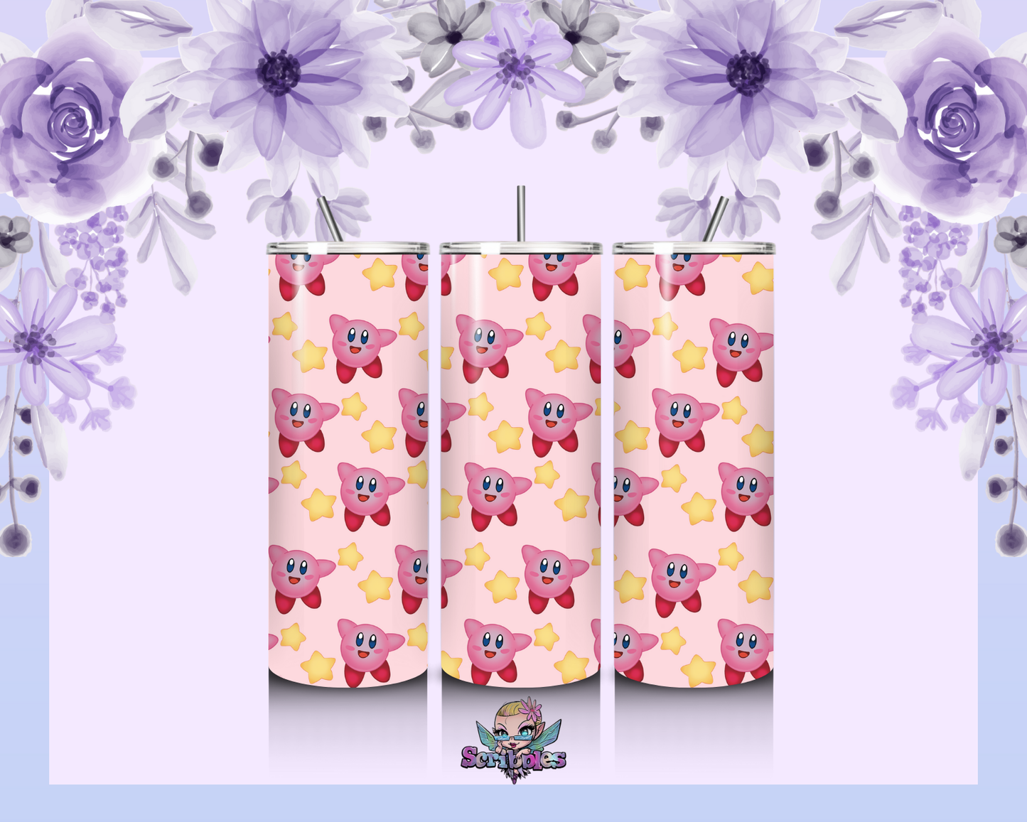 Kirby 20oz Skinny Tumbler Design | Digital Download