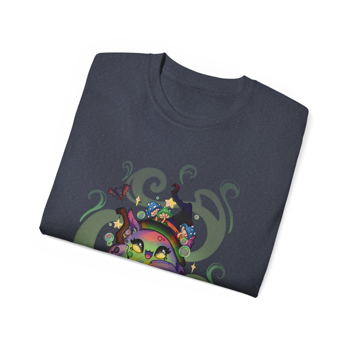 Witchy Cauldron Monster Graphic Tee — Halloween Shirt