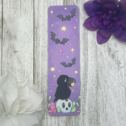 Crow and Bats 2x7" Bookmark