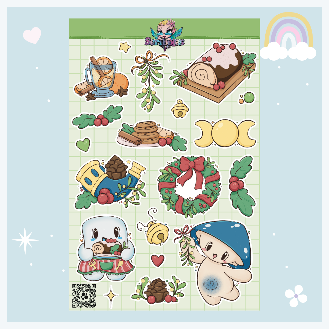 December Autumn Leaves Sticker Sheet Kit & Individual Sheets 2027 & Undated