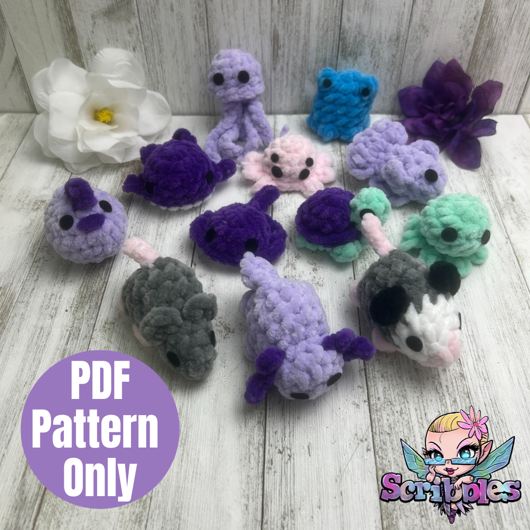 No Fuss Mini Pets 12 in 1 Crochet Pattern PDF