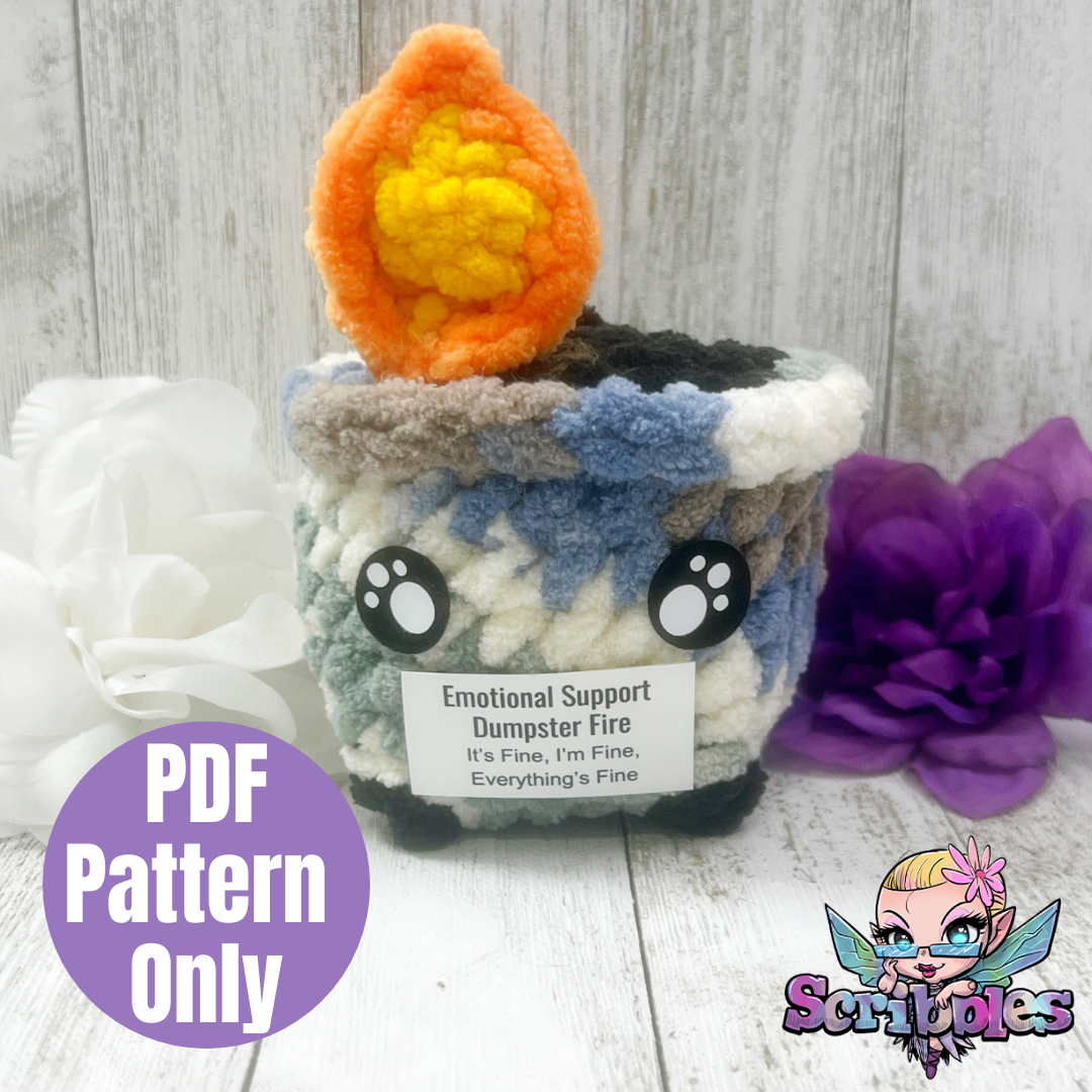 No Sew Mini Dumpster Fire Pattern PDF