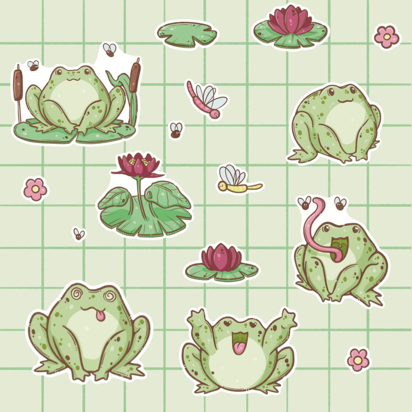 Froggos & Lilypads Sticker Sheet