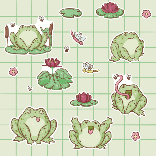 Froggos & Lilypads Sticker Sheet