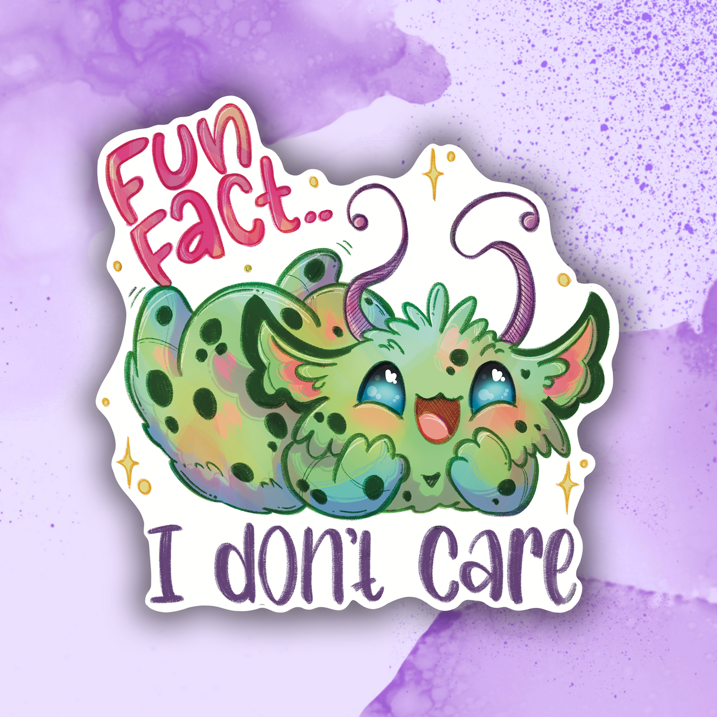 Fun Fact I Dont Care Monster Sticker