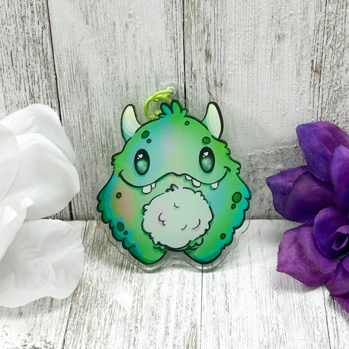 Green Monster Acrylic Keychain