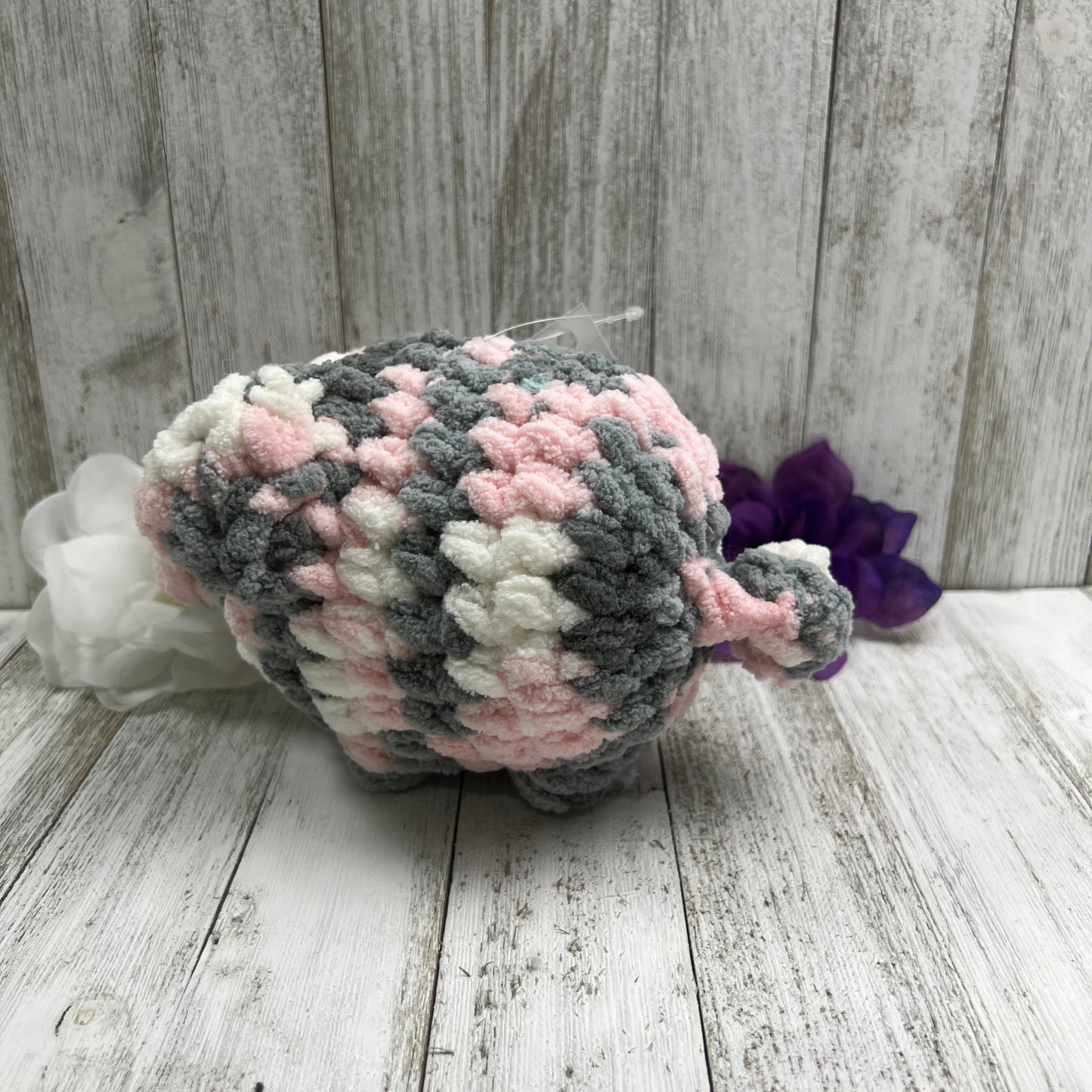 Pink and Gray Pig Plush | Ready to Ship