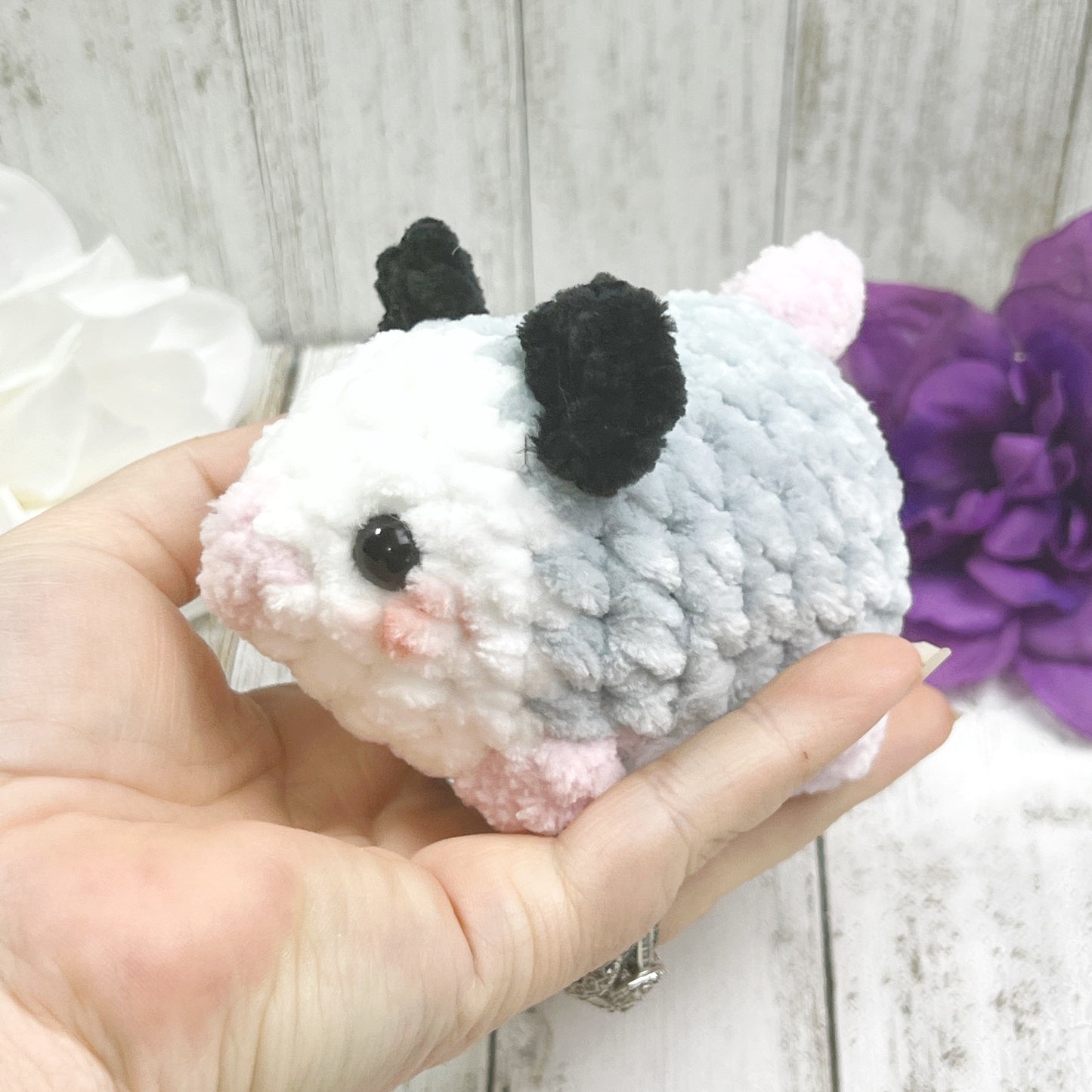 No Sew Mini Opossum Plush Pattern PDF