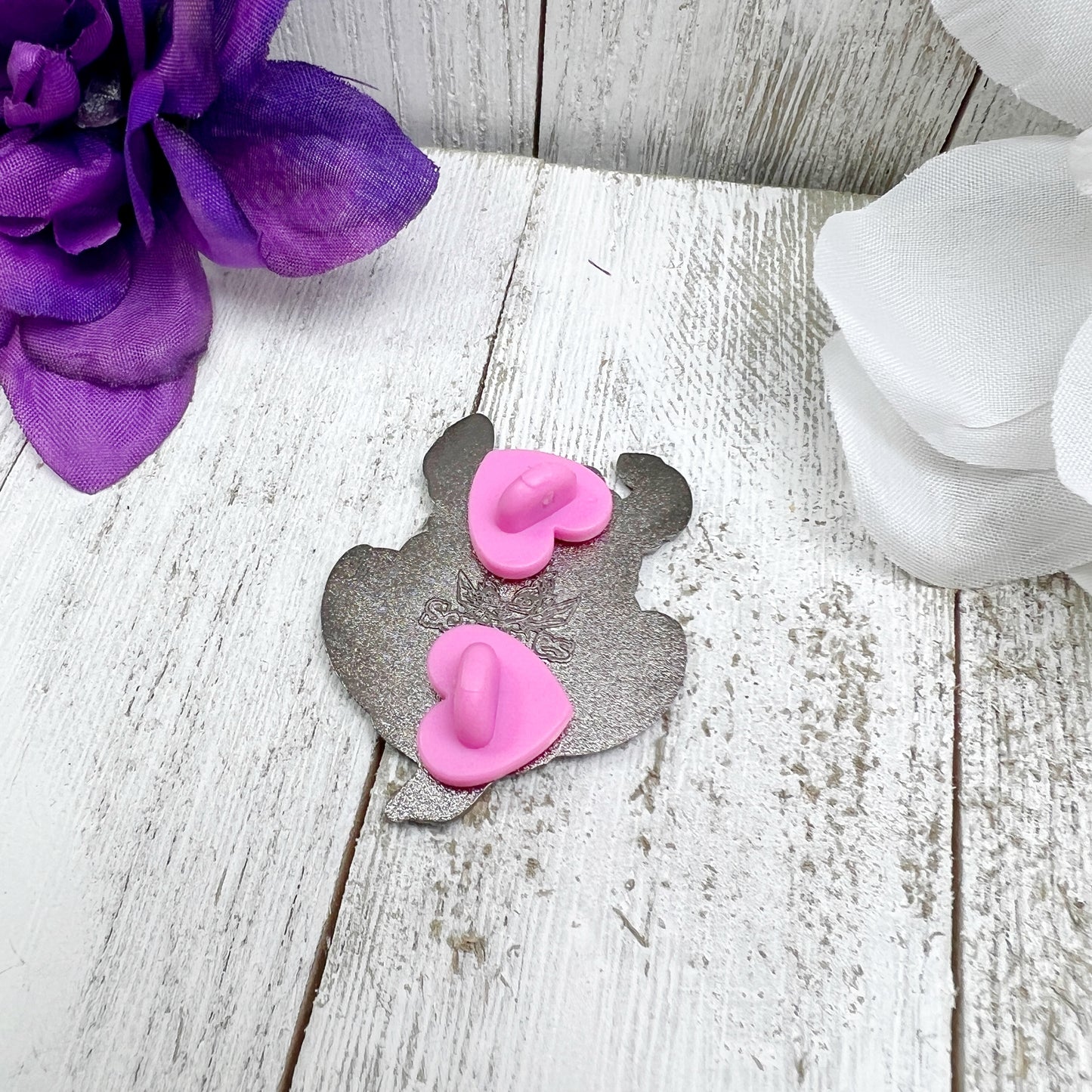 Peeking Sakura Monster Baby Enamel Pin