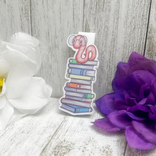 Bookworm on Books Magnetic Bookmark