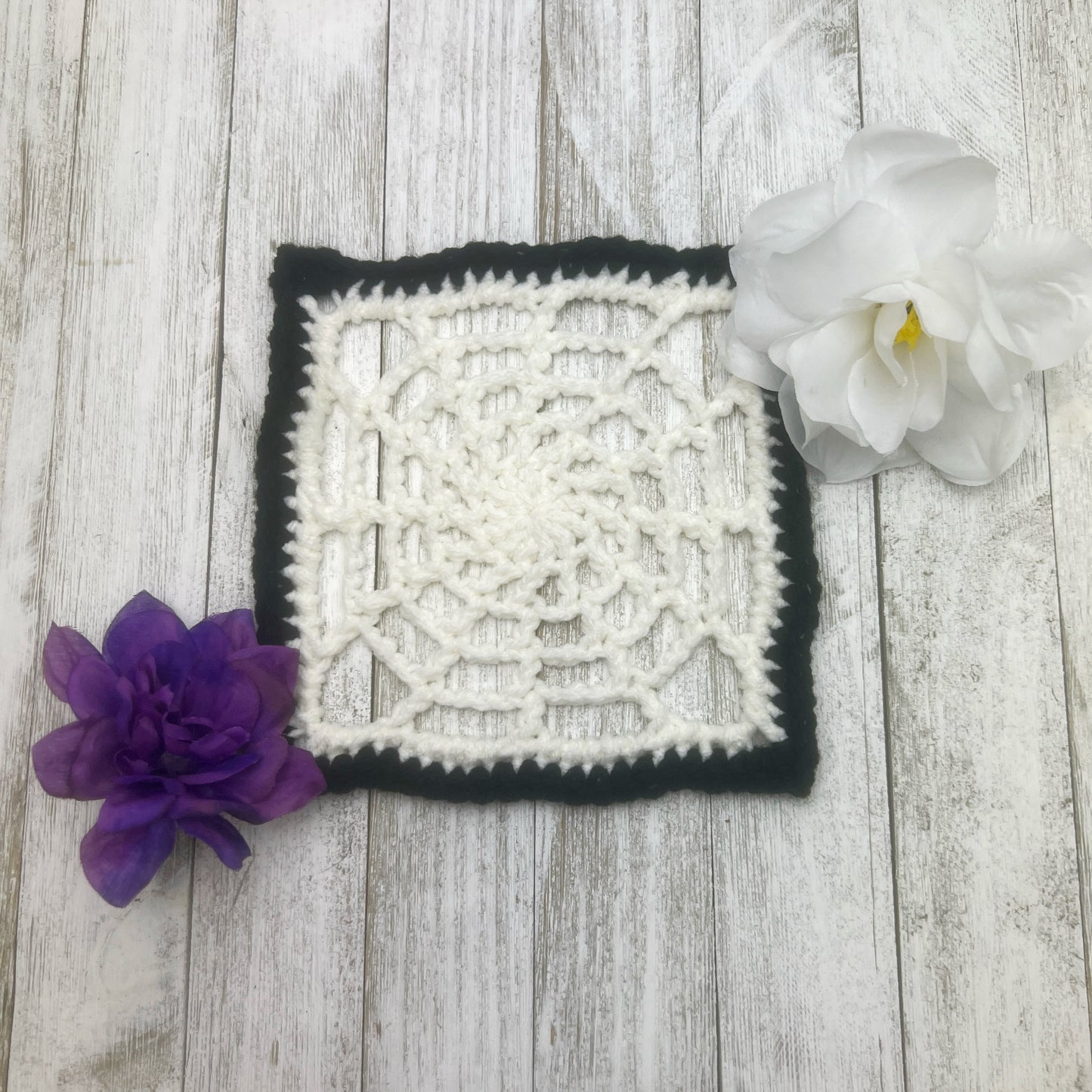 Spider Web Granny Square Crochet Pattern PDF