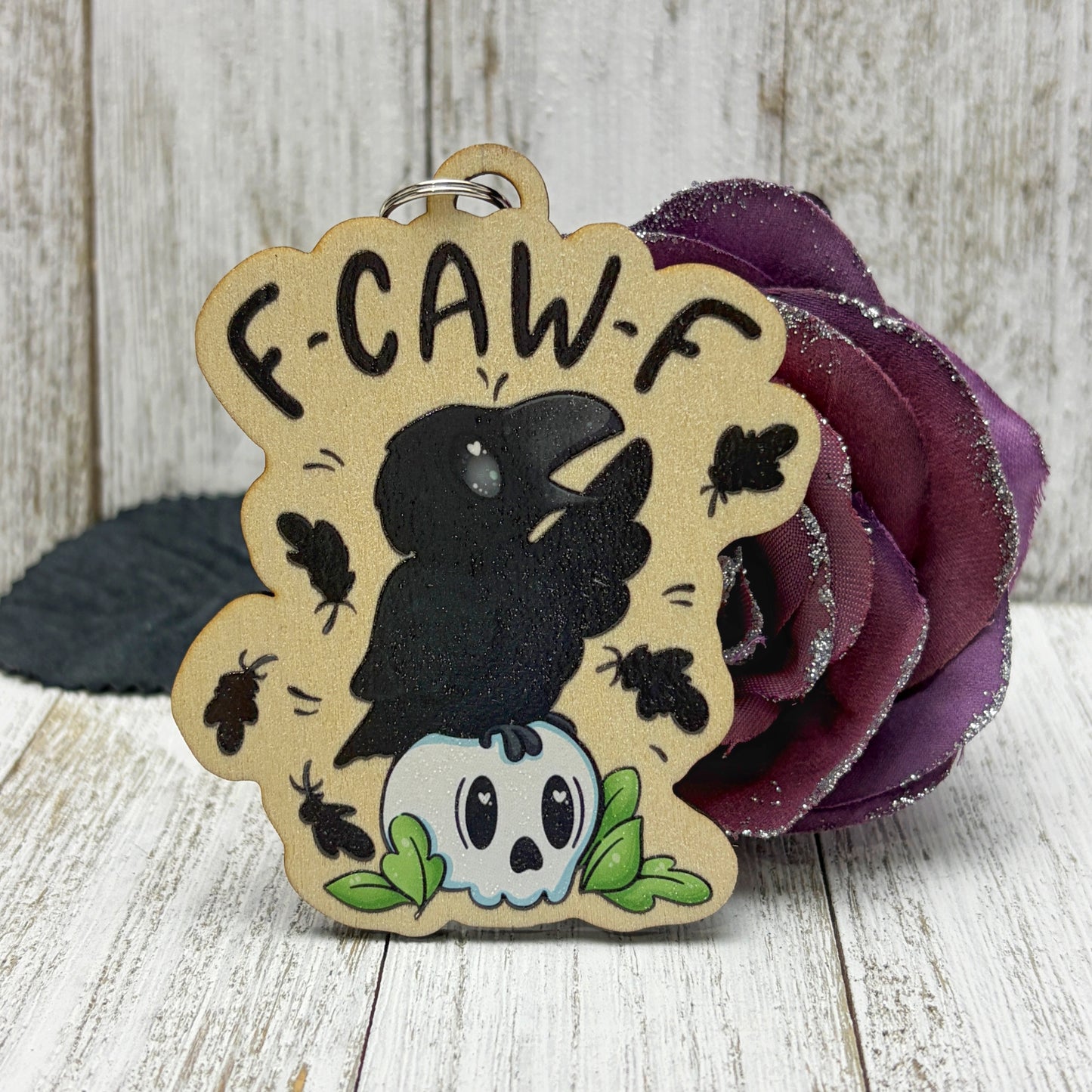 F-CAW-F Wooden Keychain