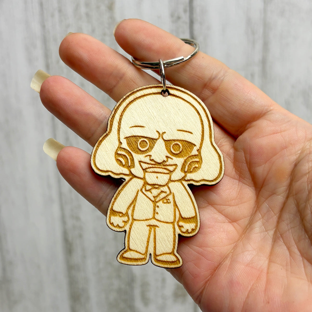 Jigsaw Serial Killer Wooden Keychain