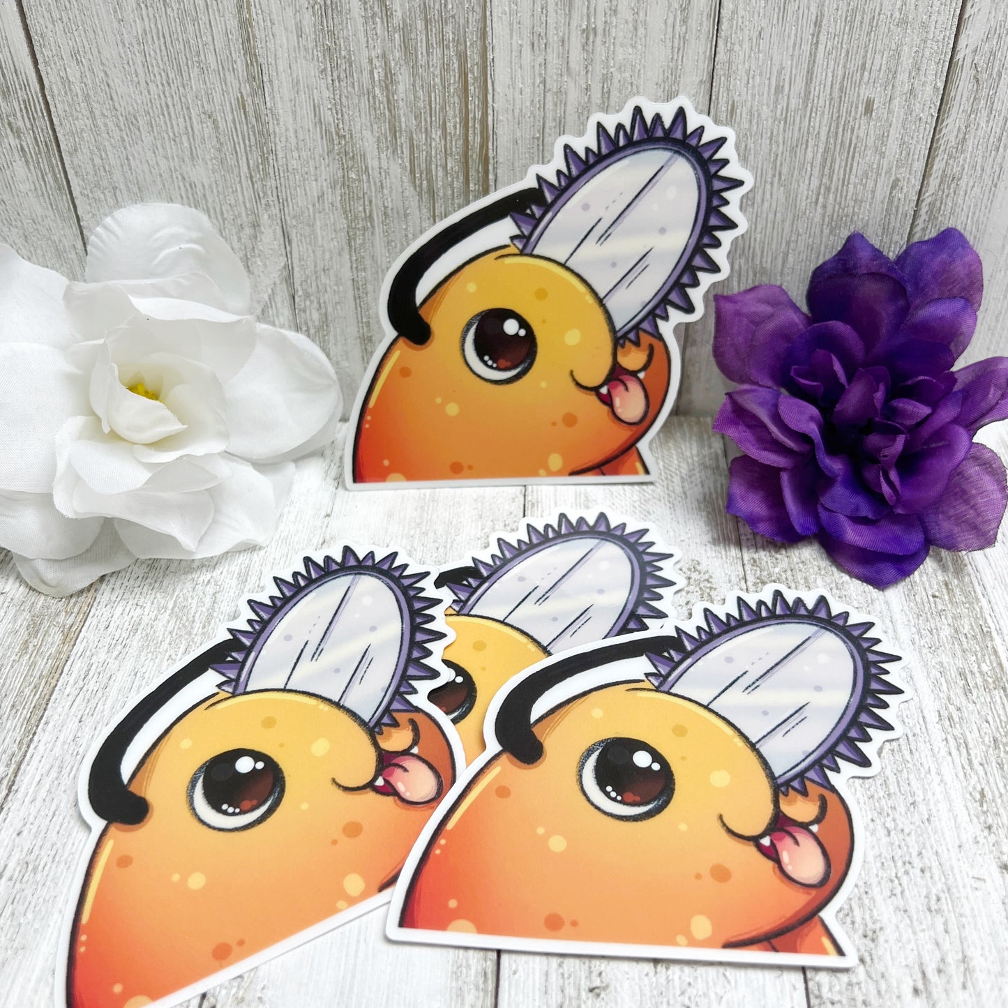 Pochita Peeker Sticker | Window Decal