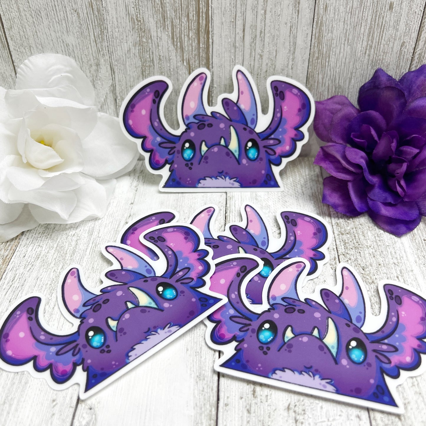 Purple Monster Peeker Sticker | Vinyl Car Decal