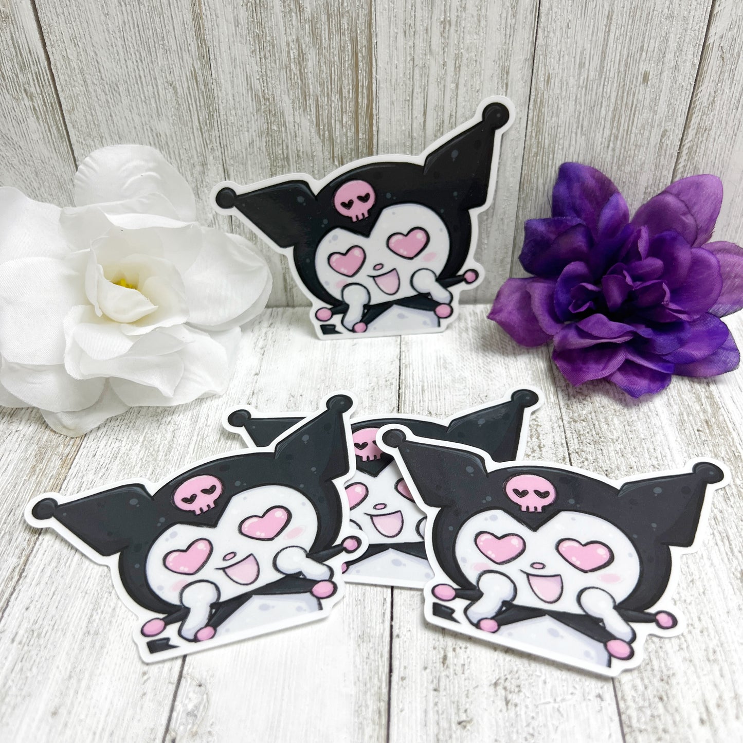 Kuromi Bunny Peeker Sticker | Window Decal