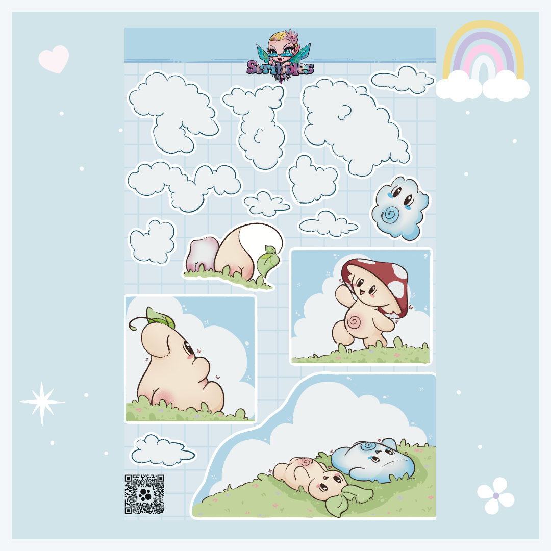 July Cloud Watching Sticker Sheet Kit & Individual Sheets