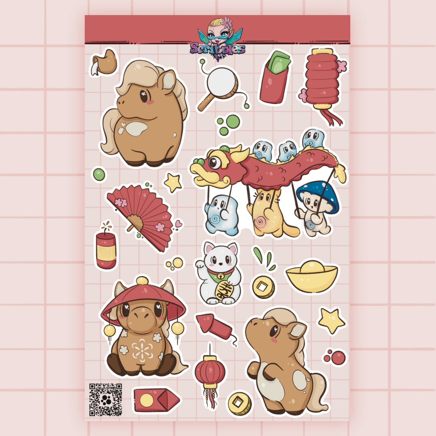 Lunar New Year Year of the Horse Sticker Sheet(s)