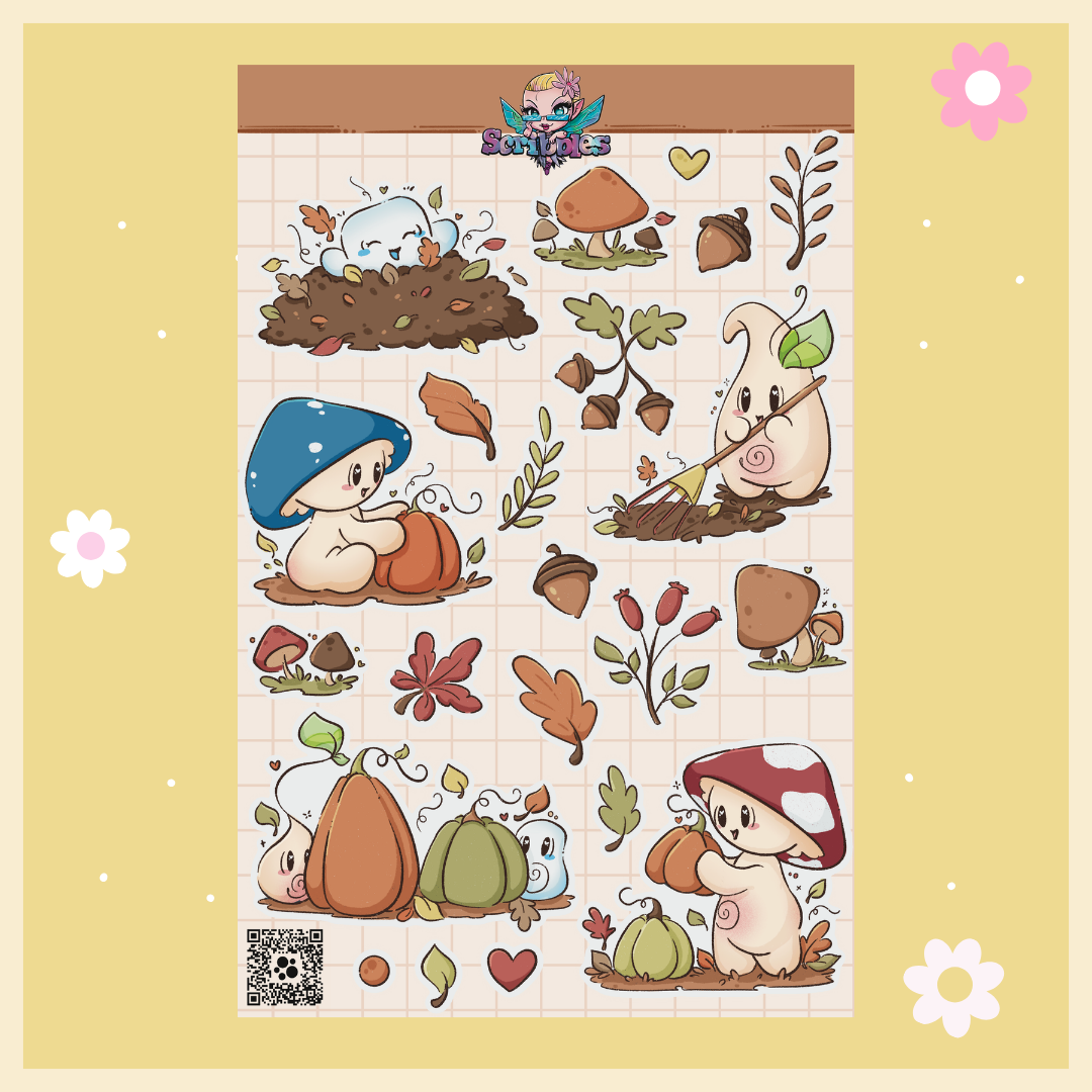 November Autumn Leaves Sticker Sheet Kit & Individual Sheets