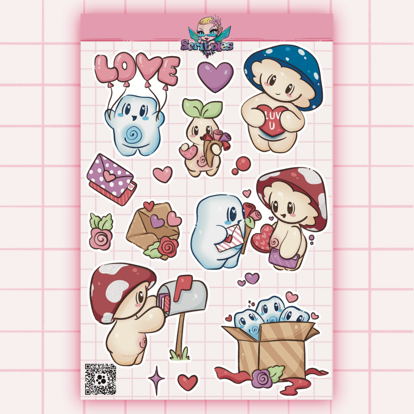 February Love Sticker Sheet Kit & Individual Sheets