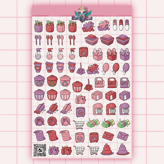 February Love Sticker Sheet Kit & Individual Sheets