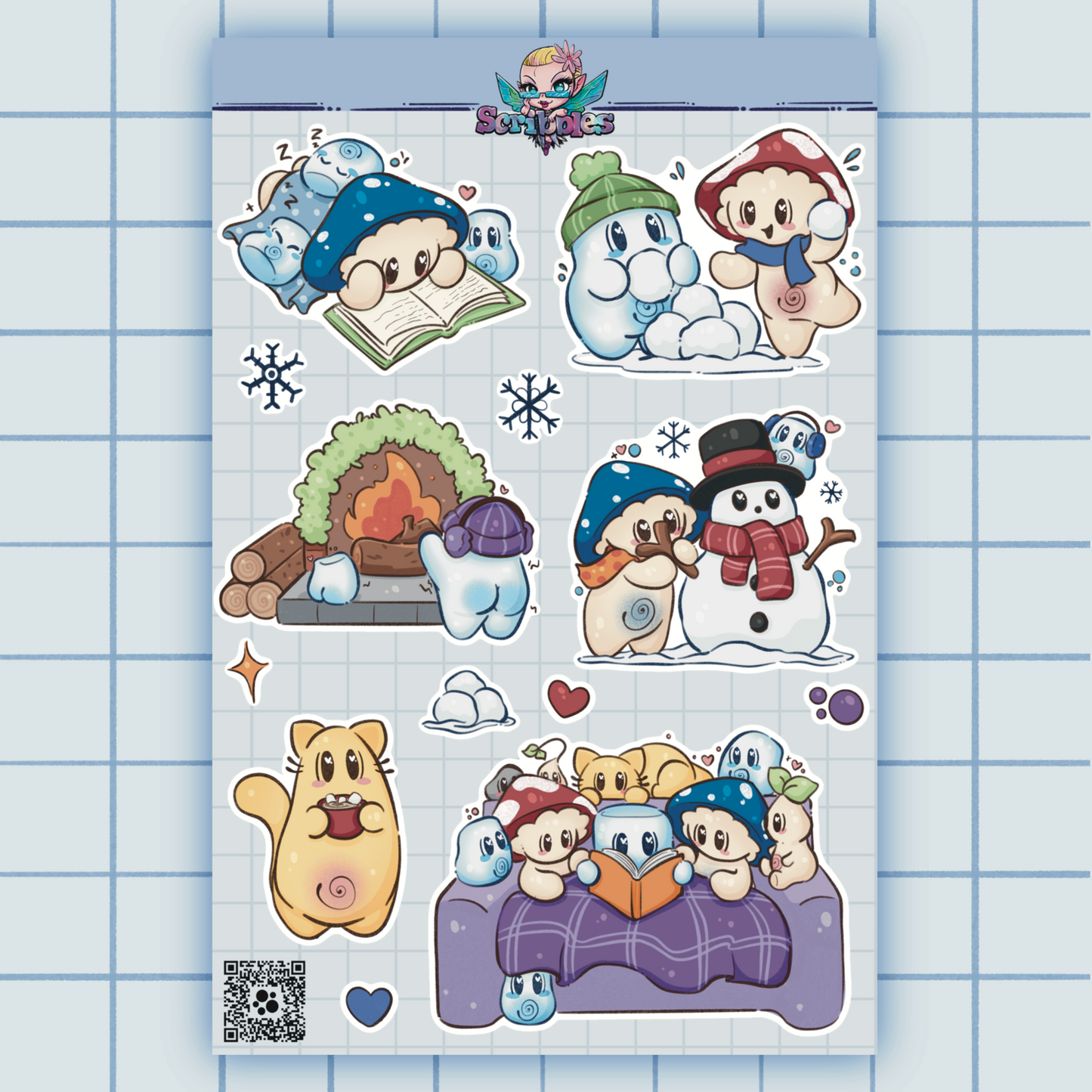 January Cozy Winter Vibes Sticker Sheet Kit & Individual Sheets
