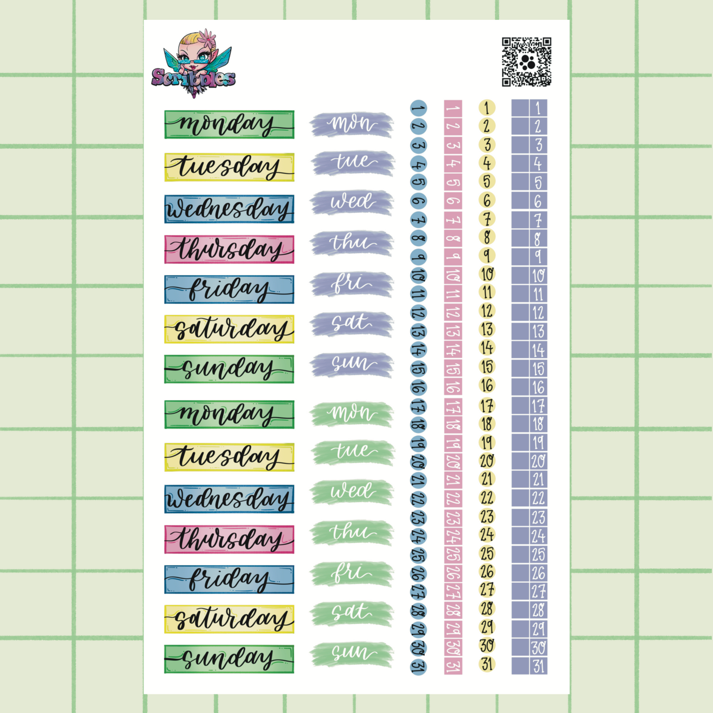 Spring Sticker Sheet Kit & Individual Sheets