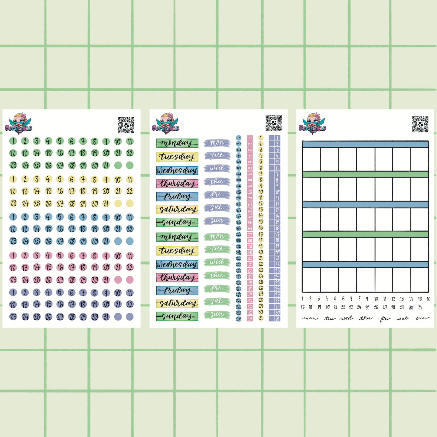 Spring Sticker Sheet Kit & Individual Sheets