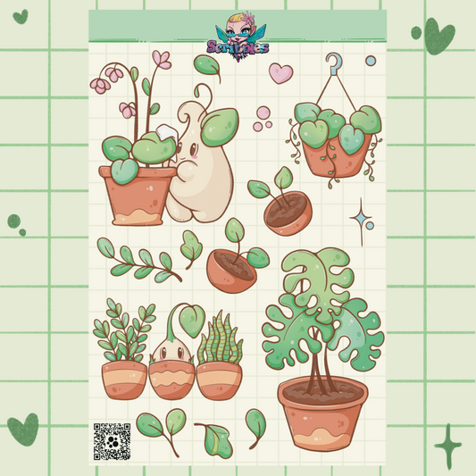 House Plants Sticker Sheet Kit & Individual Sheets