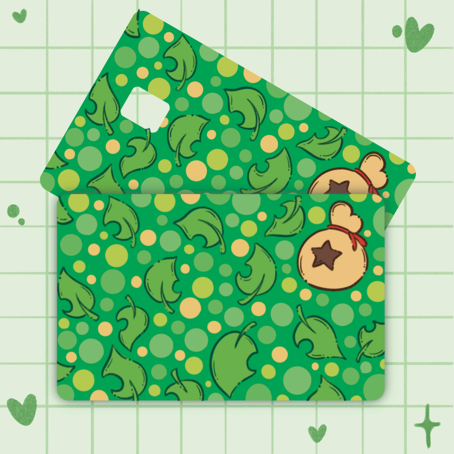 Bells Animal Crossing Credit Card Cover Sticker