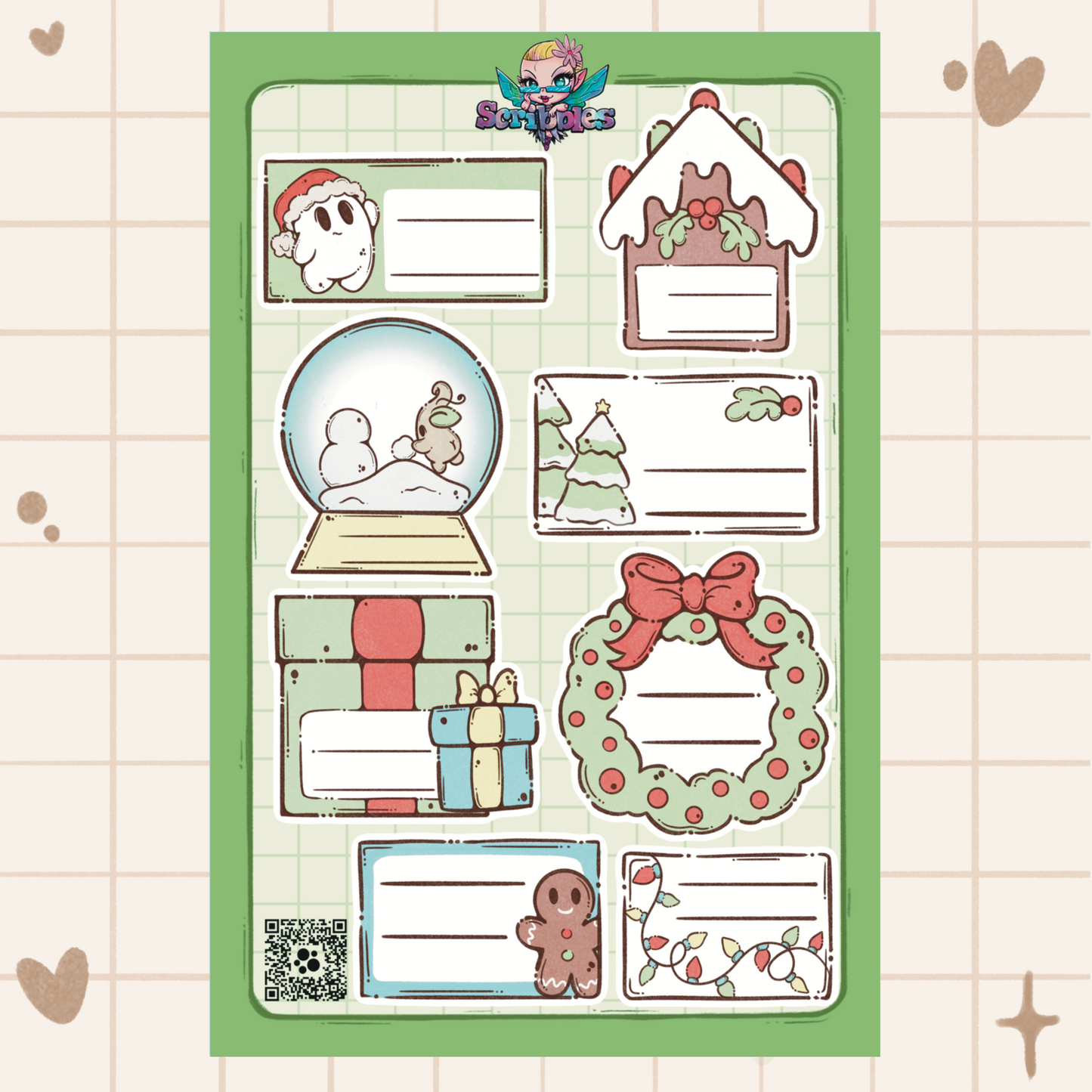 Gift Tags Sticker Sheet