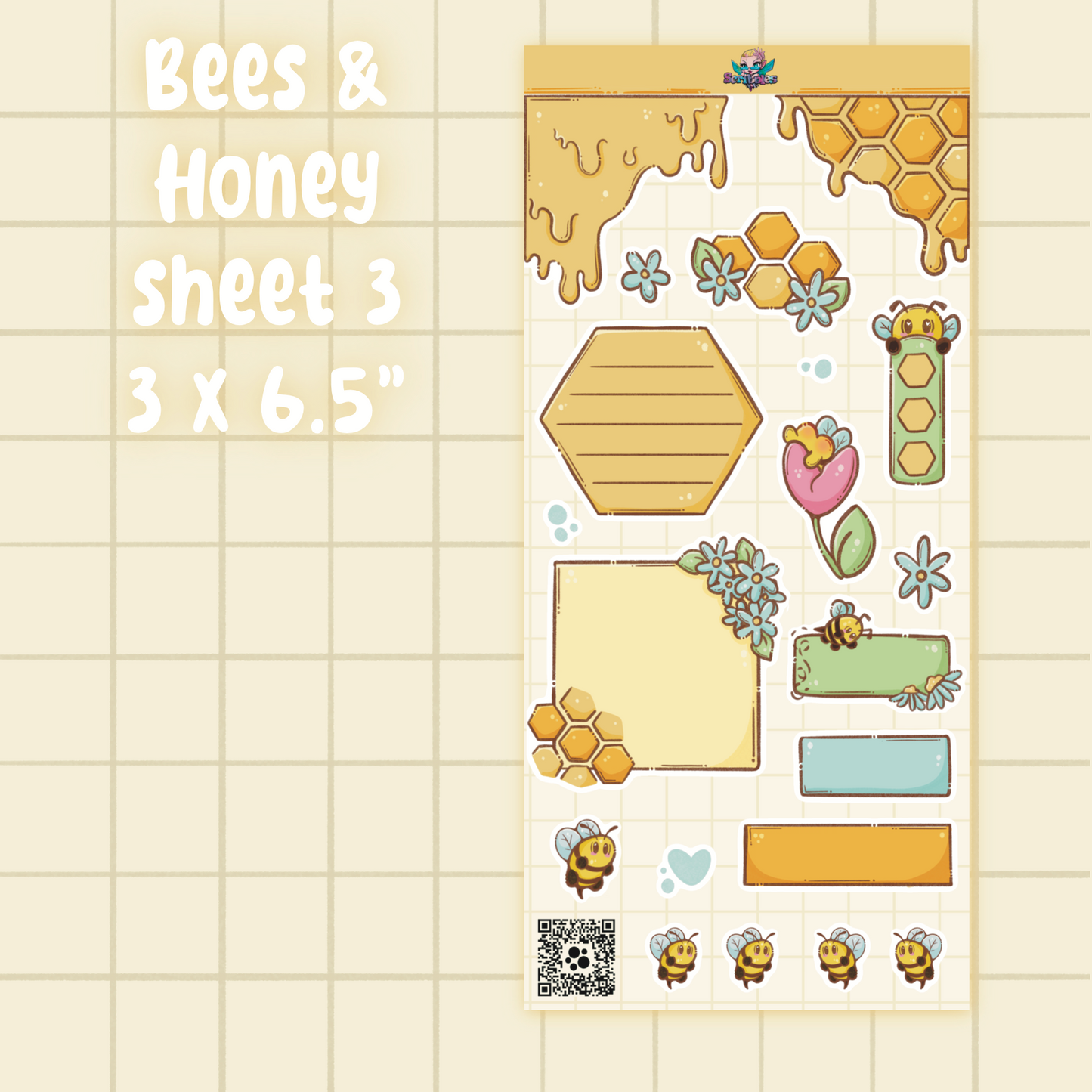 Bees & Honey Sticker Sheet Kit & Individual Sheets