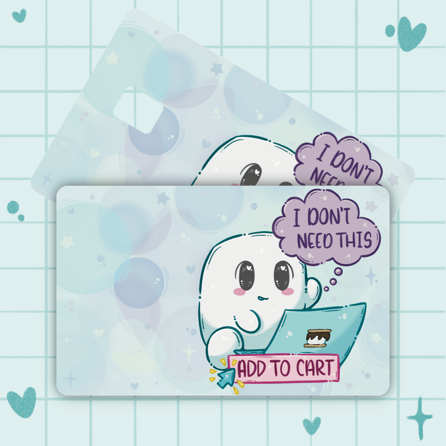 Add to Cart Credit Card Cover Sticker