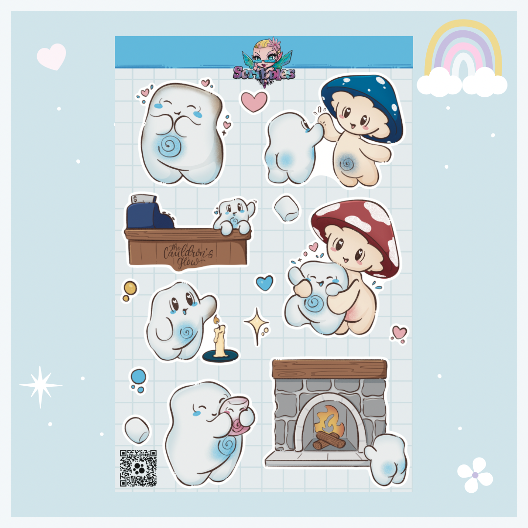 Toasty the Marshmallow Sprite Sticker Sheet