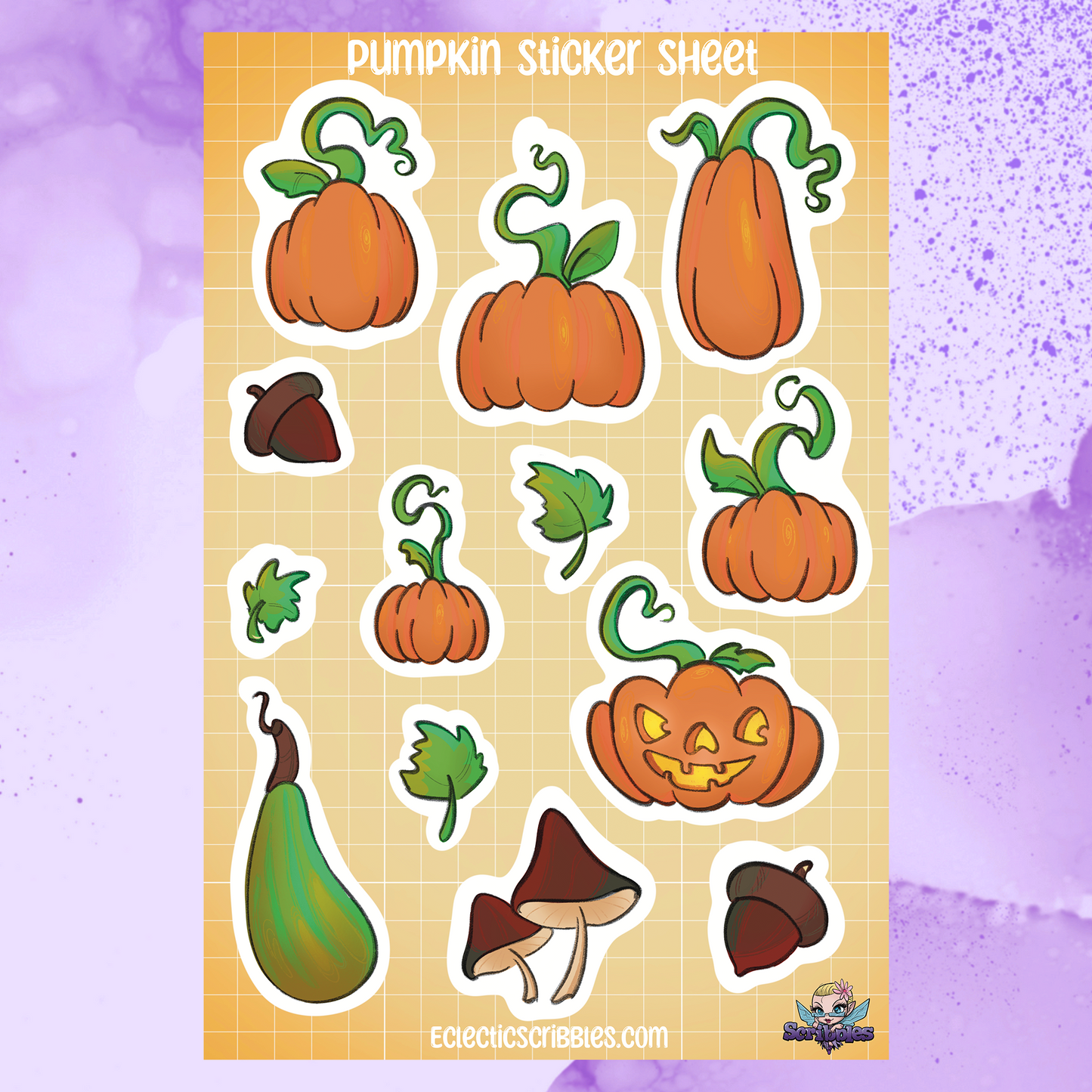 Pumpkins Sticker Sheet