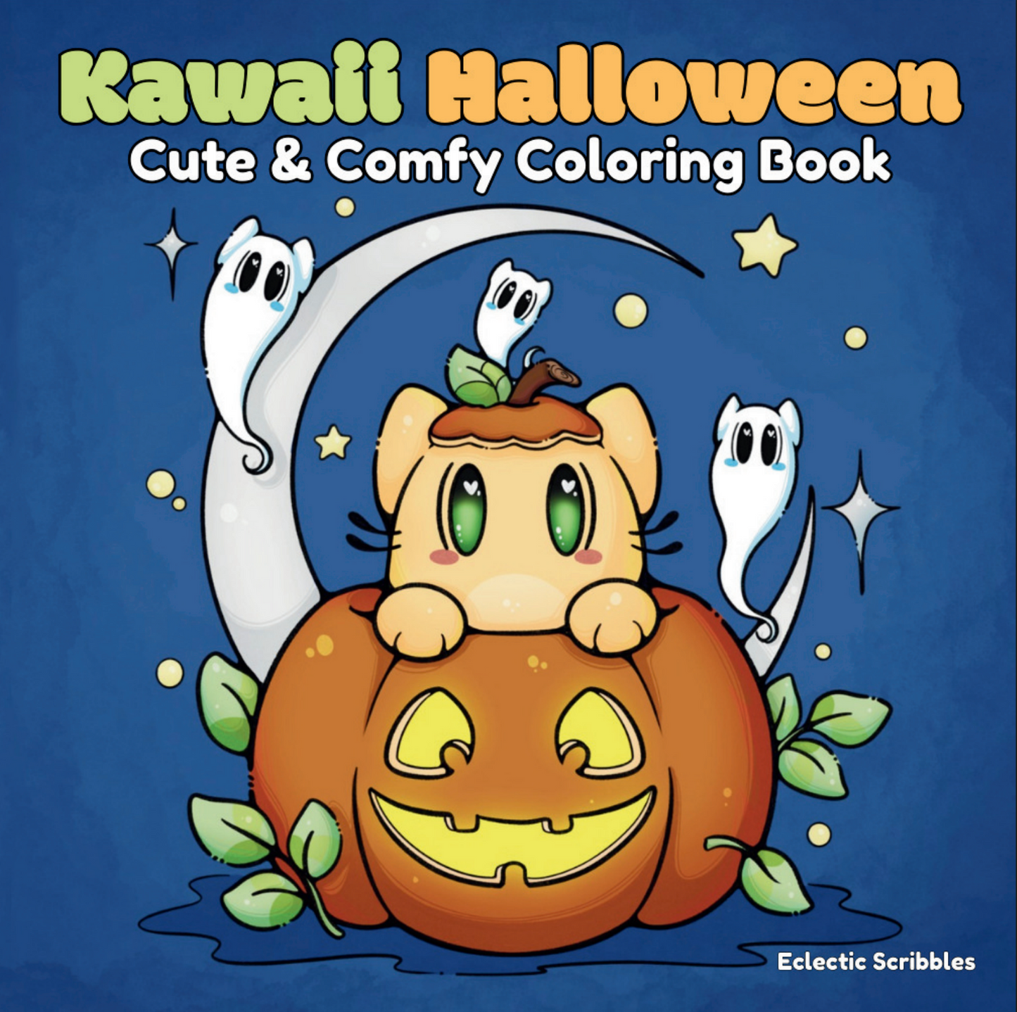 Kawaii Halloween Digital Coloring Book