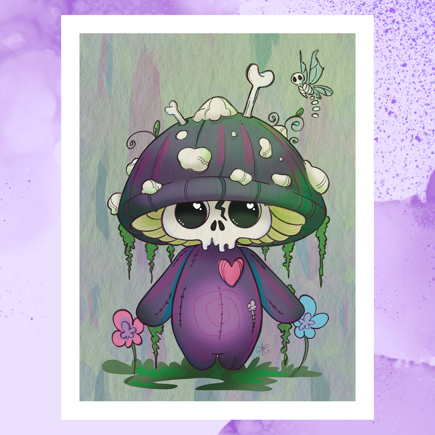 Skully Mushroom Print