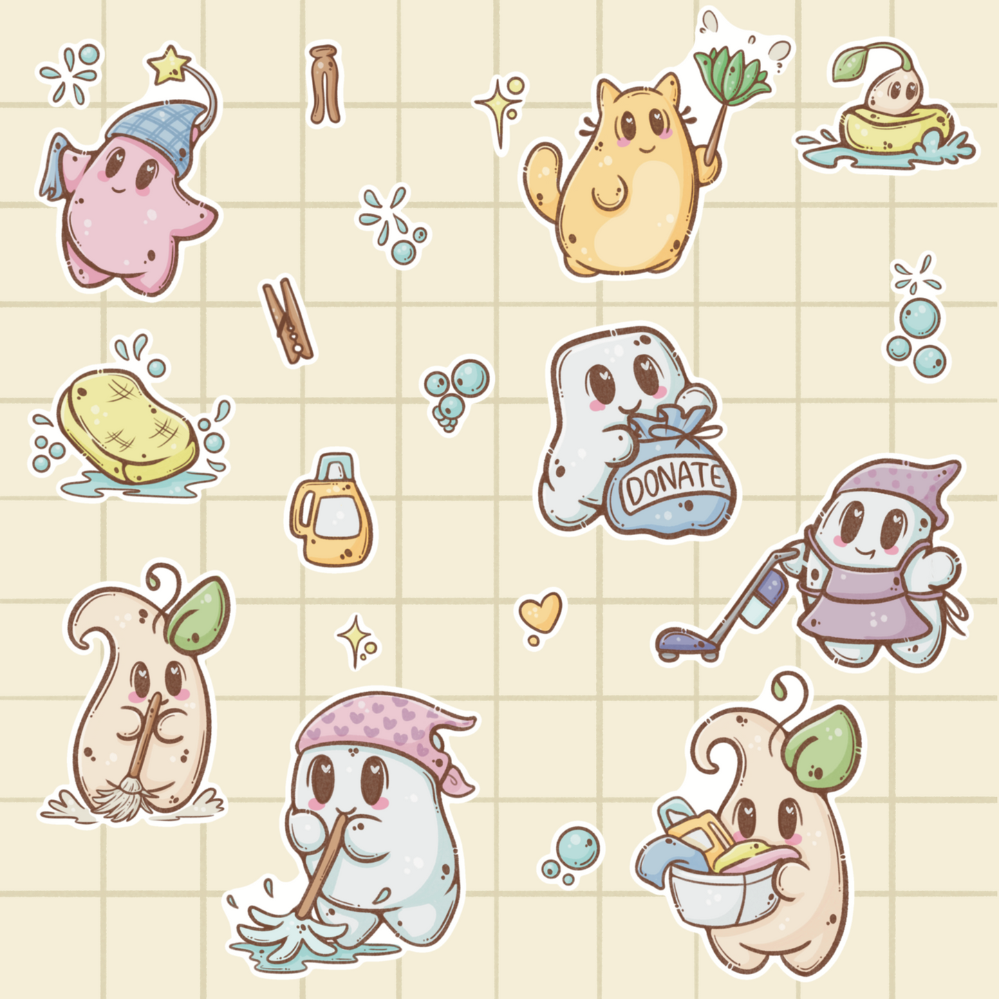 Spring Cleaning Sticker Sheet
