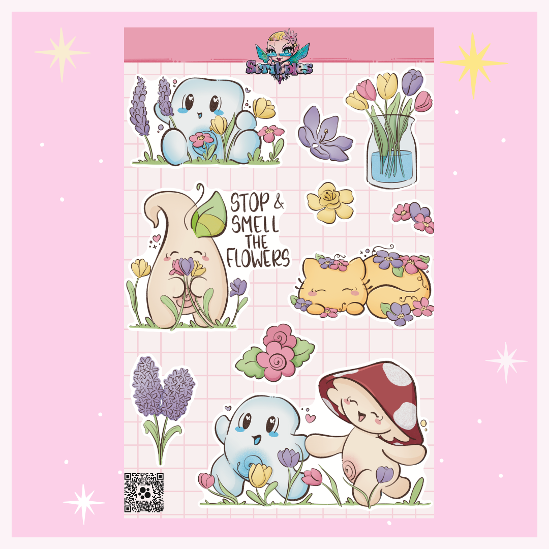 Spring Flowers Sticker Sheet