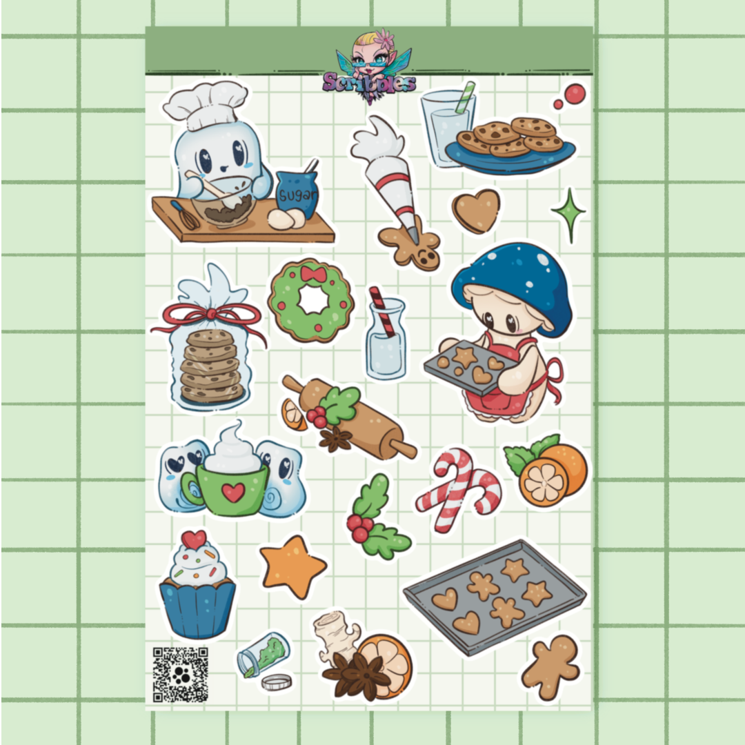 Holiday Baking Sticker Sheet