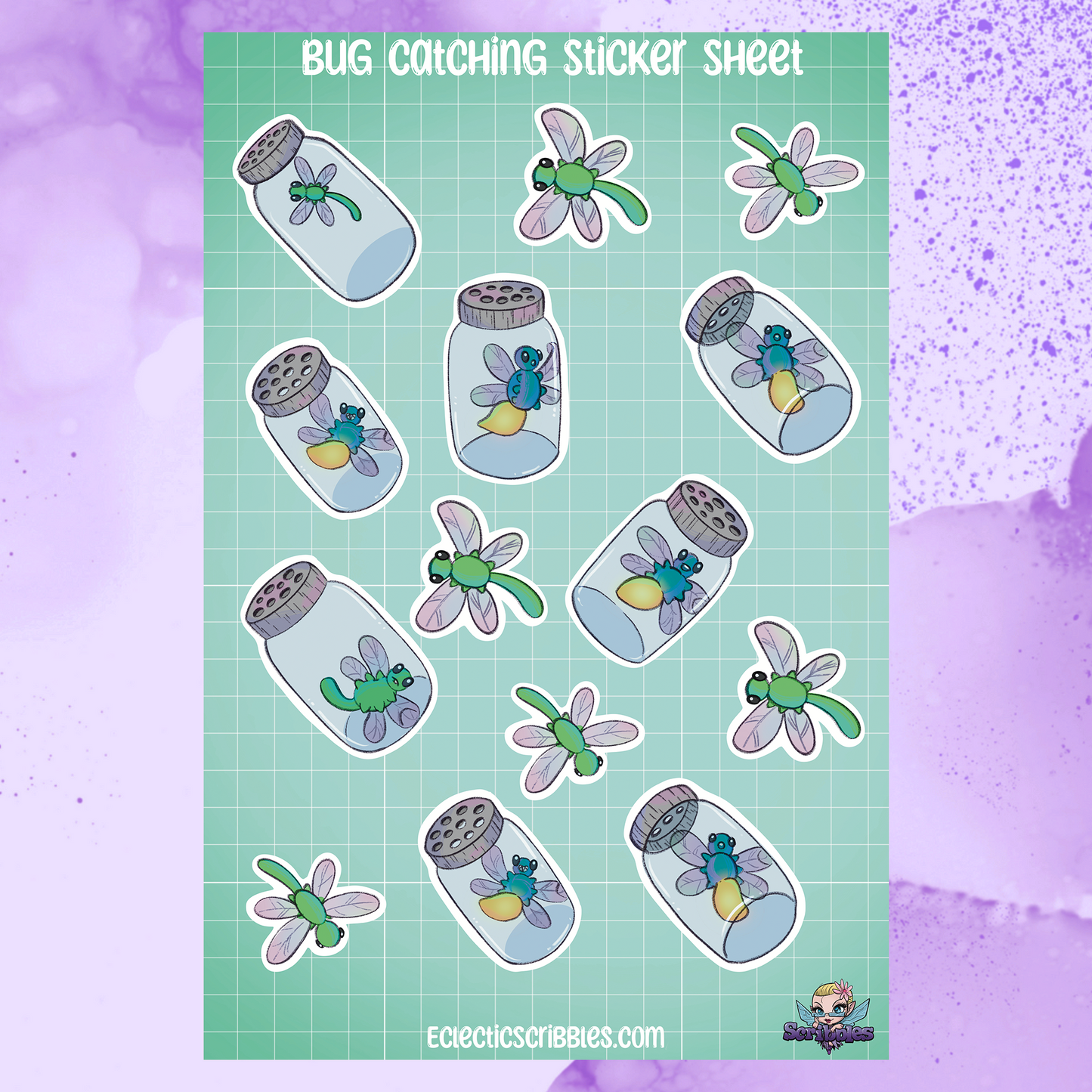 Bug Catching Sticker Sheet