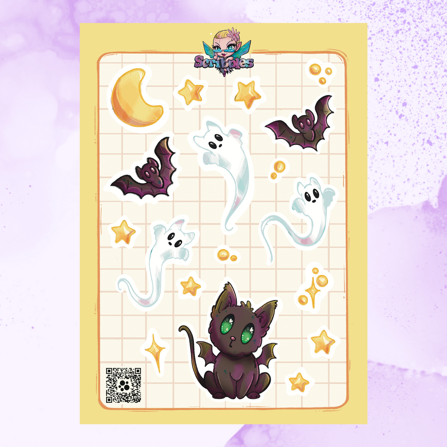 Kitty Cemetery Sticker Sheet