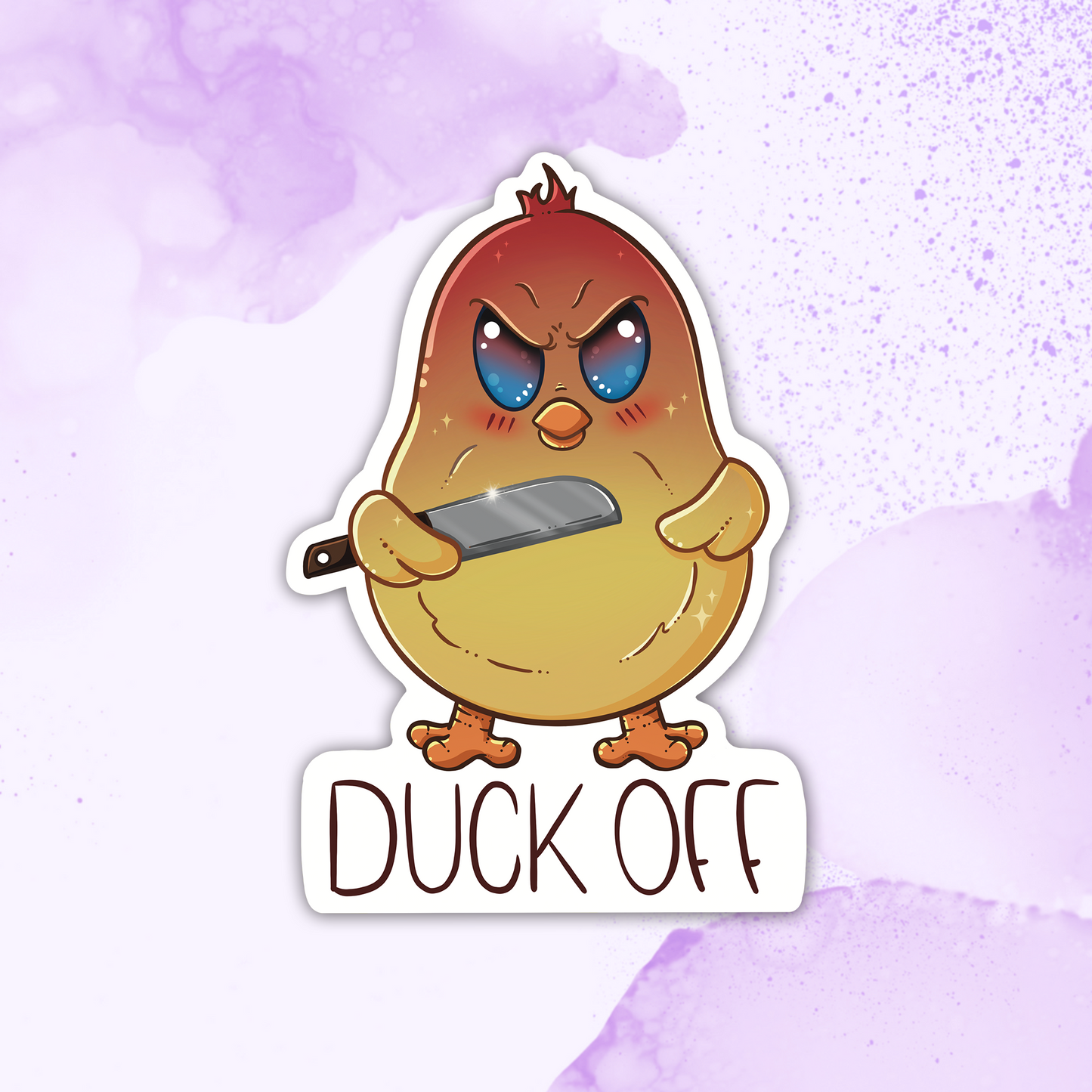 Duck Off Sticker