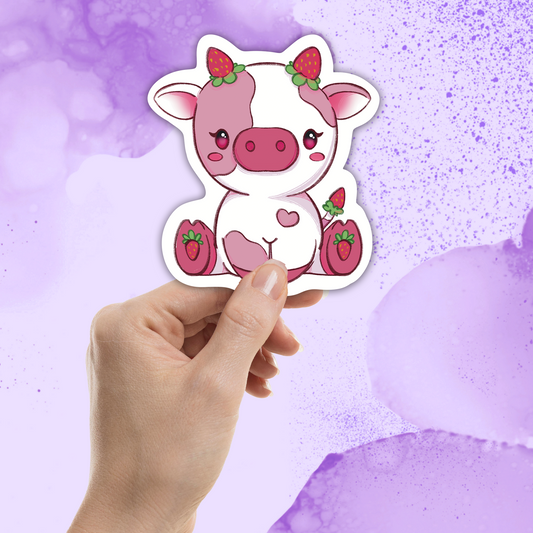 Strawberry Cow Sticker