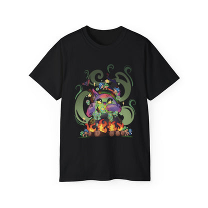 Witchy Cauldron Monster Graphic Tee — Halloween Shirt