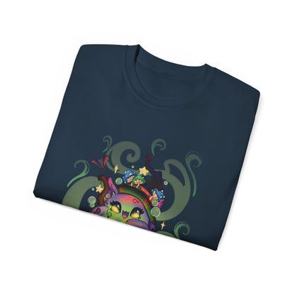 Witchy Cauldron Monster Graphic Tee — Halloween Shirt