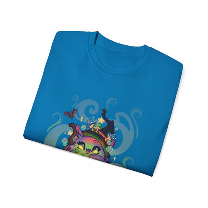 Witchy Cauldron Monster Graphic Tee — Halloween Shirt