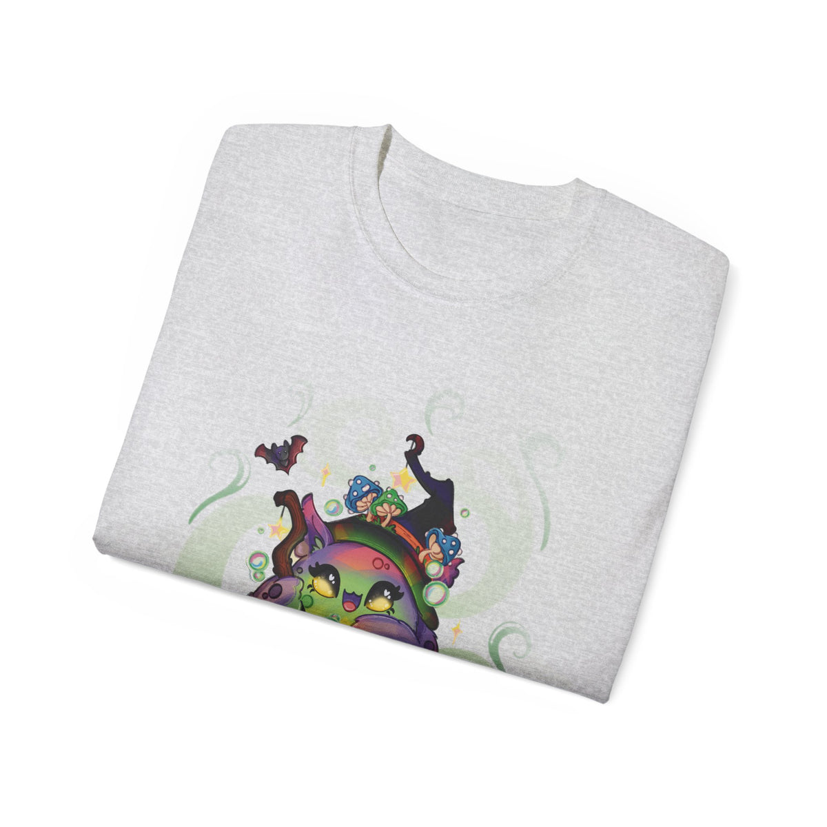 Witchy Cauldron Monster Graphic Tee — Halloween Shirt