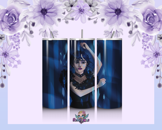 Wednesday Addams 20oz Skinny Tumbler Design | Digital Download